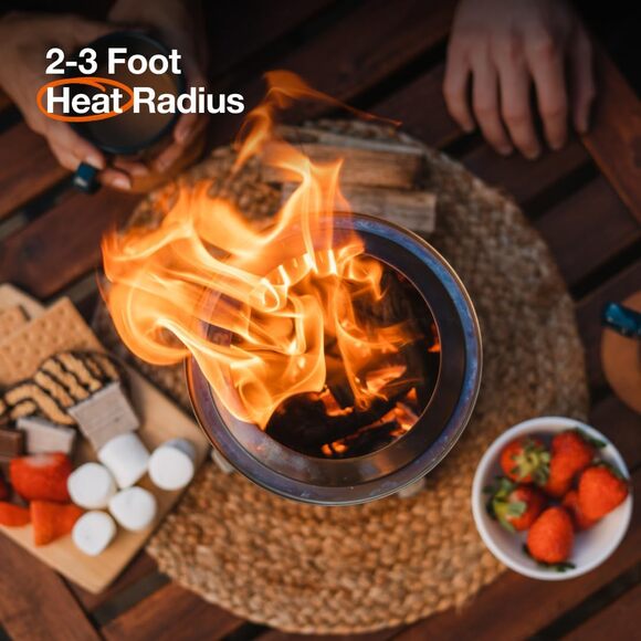 Solo Stove Mesa XL, 7 Inch Tabletop Fire Pit with Stand, Stainless Steel, 2.3lbs - Picture 5 of 8